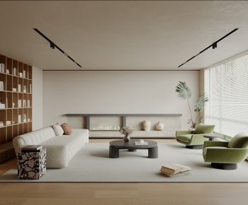 Modern Wabi-sabi Style A Living Room-ID:291795026