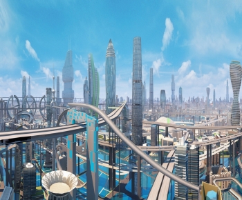 现代科幻未来城市-ID:456267126