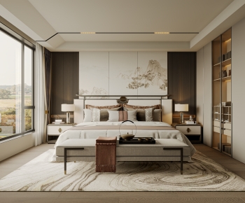 New Chinese Style Bedroom-ID:137979981