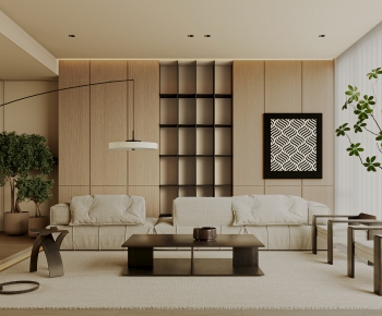 Modern Wabi-sabi Style A Living Room-ID:861742975