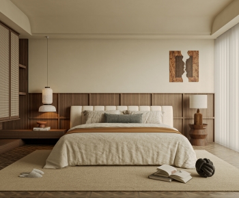 Wabi-sabi Style Bedroom-ID:896336085