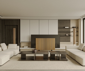 Modern Wabi-sabi Style A Living Room-ID:402514937