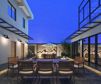 New Chinese Style Courtyard/landscape-ID:737359057