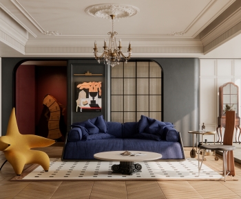 French Style A Living Room-ID:371000056