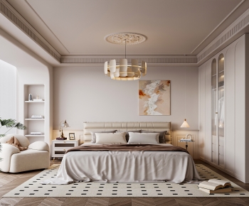 Modern French Style Bedroom-ID:543498045
