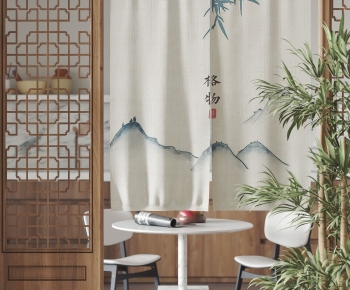 New Chinese Style Door Curtain-ID:371620898