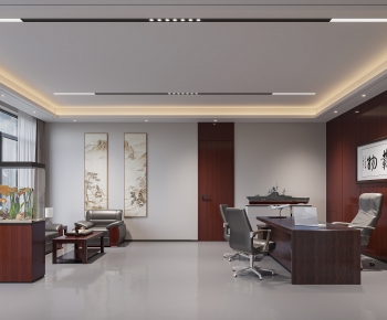 Modern New Chinese Style Manager's Office-ID:463519154