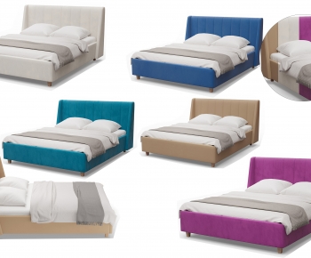 Nordic Style Double Bed-ID:846154939
