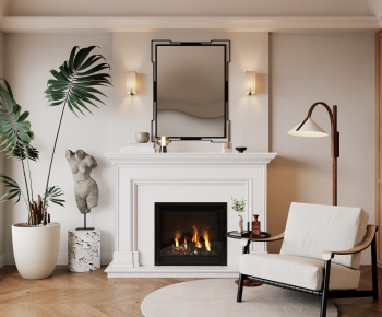 French Style Wabi-sabi Style Fireplace-ID:901489978