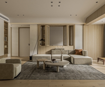 Modern Wabi-sabi Style A Living Room-ID:593166111