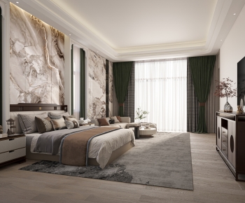 New Chinese Style Bedroom-ID:943008906