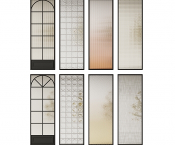 French Style Glass Screen Partition-ID:372916947