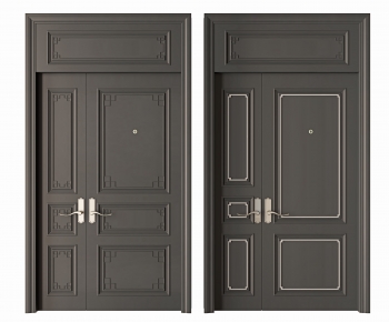 New Chinese Style Unequal Double Door-ID:335648068