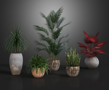 Modern Potted Green Plant-ID:689474118
