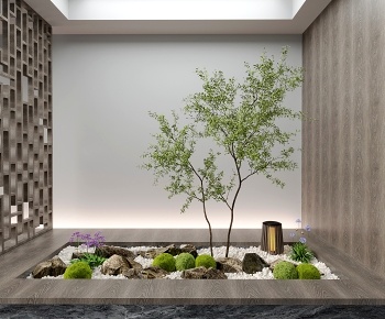 现代新中式景观植物小品3D模型
