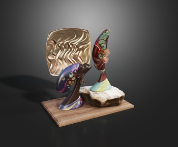 现代埃及人物女郎雕塑装饰品-ID:707297098