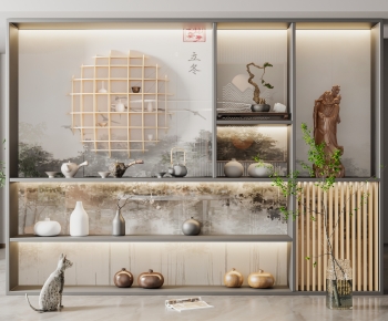 New Chinese Style Shelving-ID:444159033