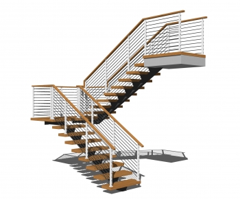 Modern Industrial Style Staircase-ID:331233027