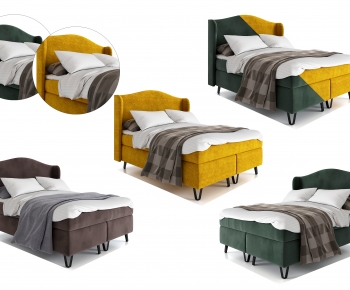 Nordic Style Double Bed-ID:359890948