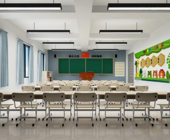 Modern School Classrooms-ID:590734008