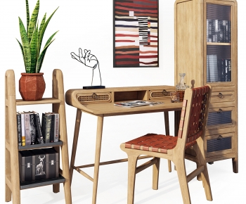 Nordic Style Computer Desk And Chair-ID:925928124