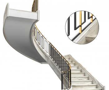Simple European Style Rotating Staircase-ID:322268968