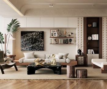 Wabi-sabi Style A Living Room-ID:403639089
