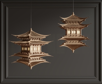 新中式古建筑吊灯-ID:340662967