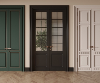 Modern French Style Double Door-ID:120734934