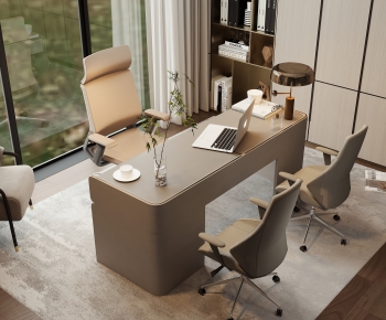 Modern Office Desk And Chair-ID:981206898