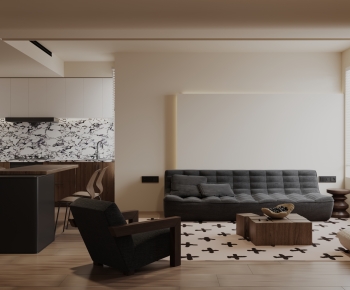Retro Style A Living Room-ID:725840096