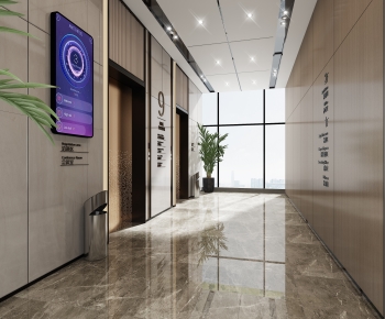 Modern Corridor Elevator Hall-ID:292449955