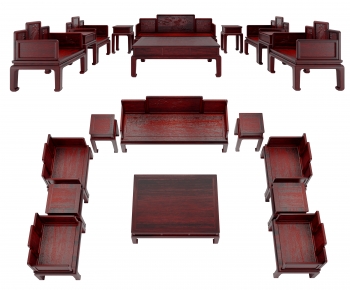 中式红木家具沙发茶几组合-ID:134879117