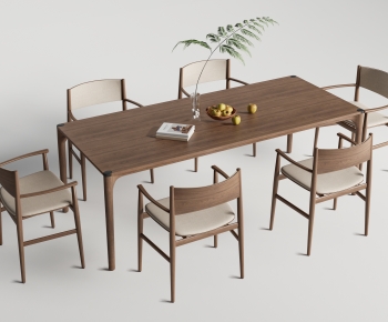 北欧实木餐桌椅组合-ID:575489045