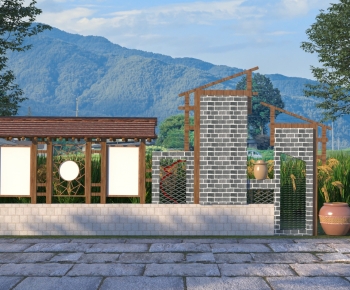 New Chinese Style Landscape Wall-ID:149665122