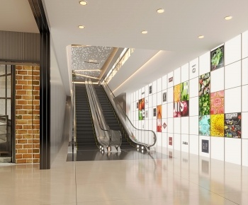 现代商场超市电梯3D模型