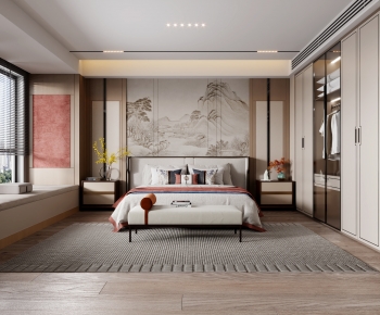 New Chinese Style Bedroom-ID:744369989