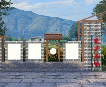New Chinese Style Landscape Wall-ID:217576035