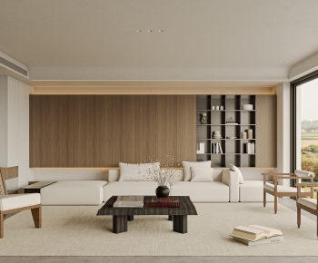 Modern Wabi-sabi Style A Living Room-ID:117738964