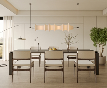 Modern Wabi-sabi Style Dining Room-ID:755727057