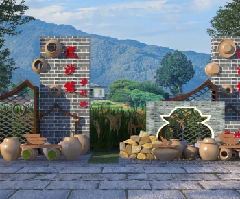 New Chinese Style Landscape Wall-ID:545747043