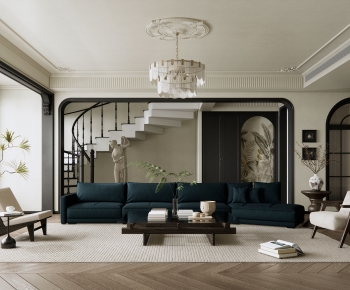 Modern French Style A Living Room-ID:288201094