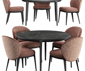 现代圆形餐桌椅组合-ID:570055017