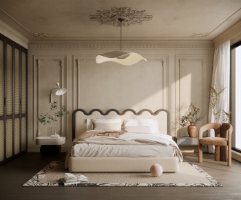 French Style Wabi-sabi Style Bedroom-ID:791474103