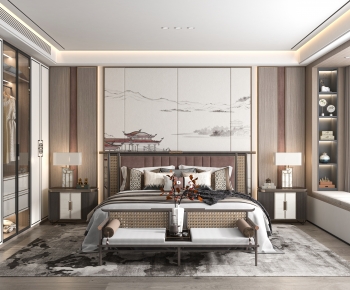 New Chinese Style Bedroom-ID:805917981