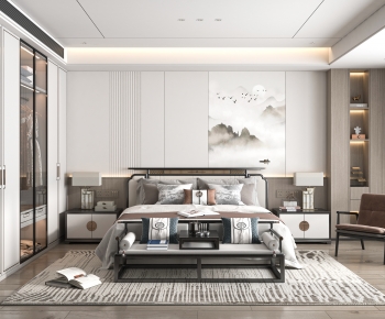 New Chinese Style Bedroom-ID:962899923