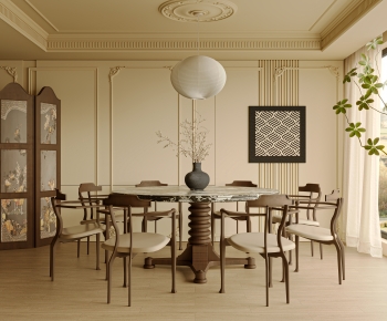 Wabi-sabi Style Dining Room-ID:522455936