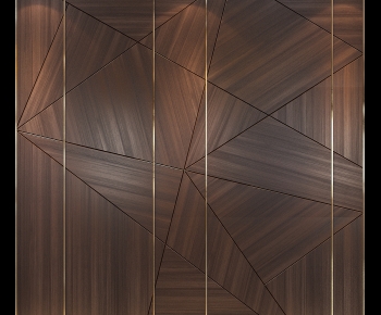 现代木饰面造型护墙板-ID:604218014