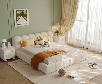 Nordic Style Double Bed-ID:683953057