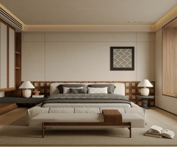 Wabi-sabi Style Bedroom-ID:701286085